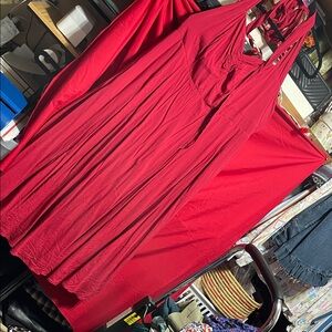 #192 size 1 torrid retro chic NWT Red Halter Maxi Dress